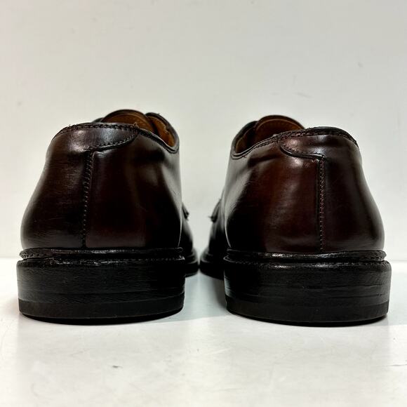 FULLY RESOLED Alden 990 Plain Toe Blucher Shell Cordovan Brown Color 8 USA 11.5 - Picture 7 of 13